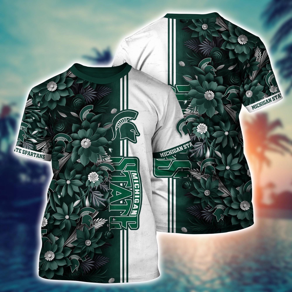 NCAA Michigan State Spartans 3D T-Shirt Signature Style Elegance For Sports Fans NCAA Michigan State Spartans 3D T-Shirt Signature Style Elegance For Sports Fans