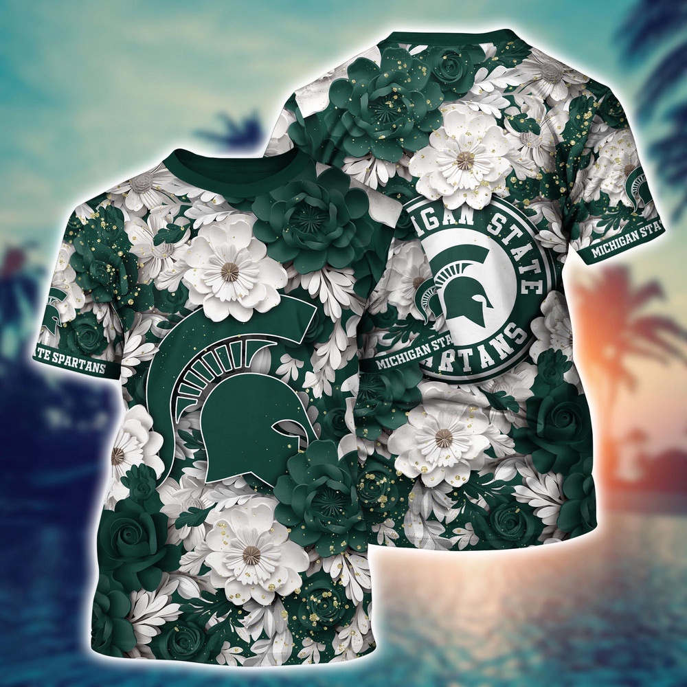 NCAA Michigan State Spartans 3D T-Shirt Sleek Urban Bliss For Sports Fans