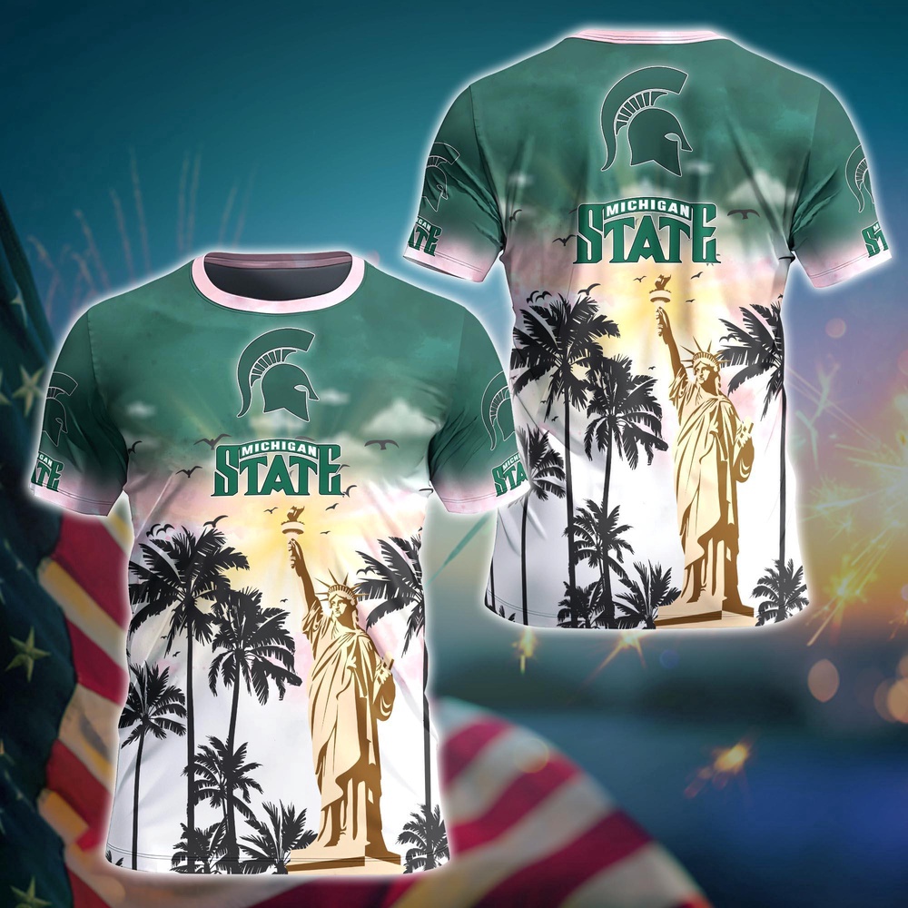 NCAA Michigan State Spartans 3D T-Shirt Tee Parade For Fans
