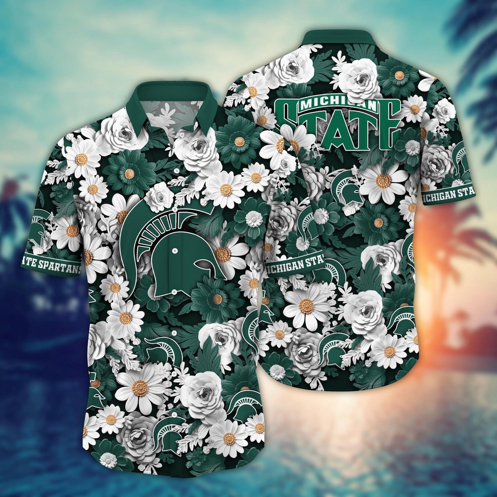 NCAA Michigan State Spartans Hawaiian Shirt Blossom Burst Bliss For Sports Fans