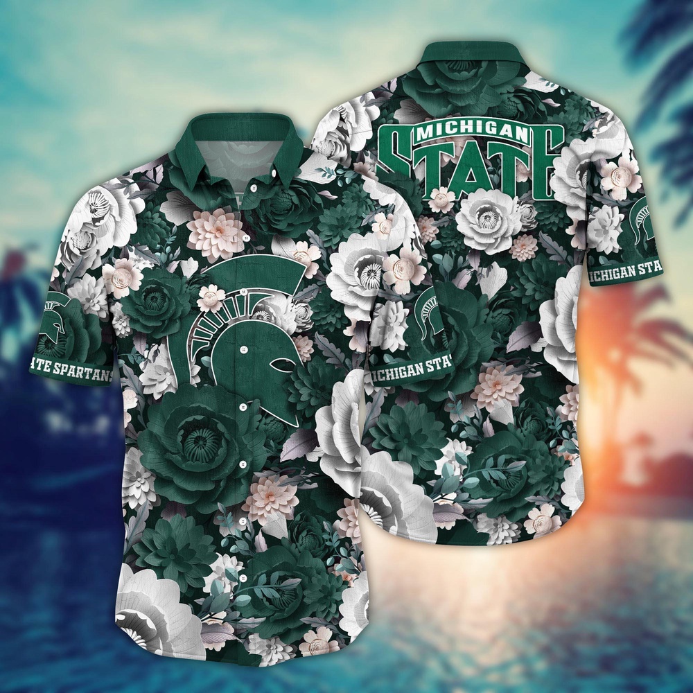NCAA Michigan State Spartans Hawaiian Shirt Champion Bloom Parade For Fans