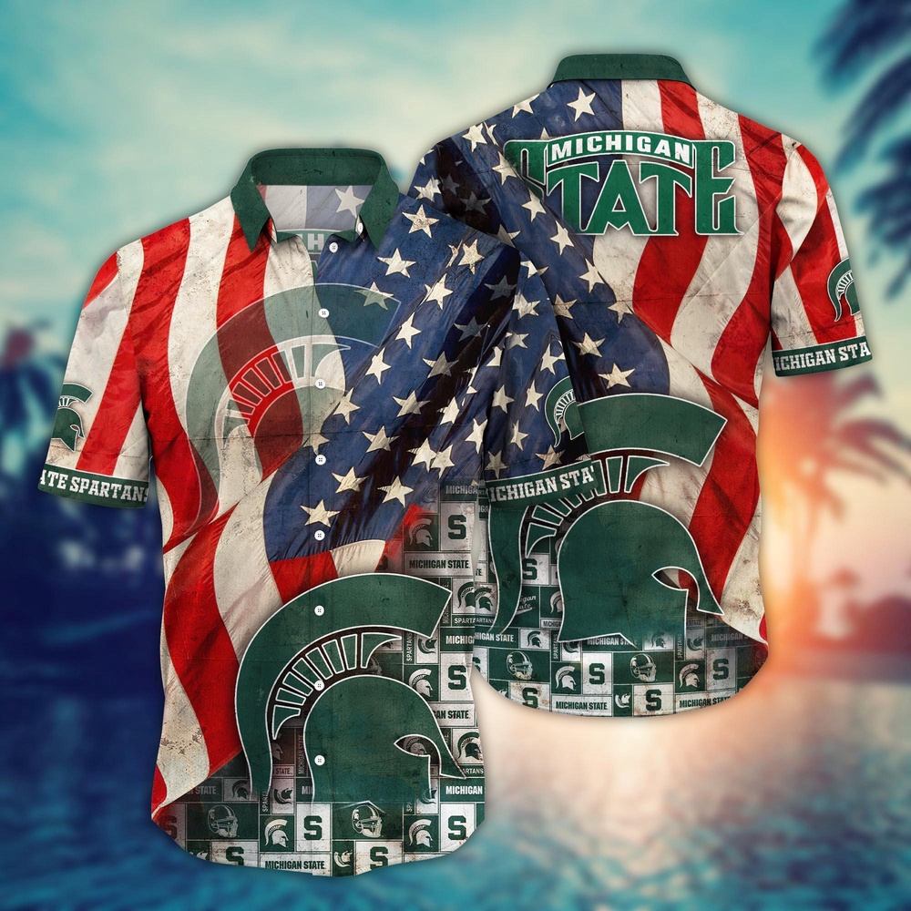 NCAA Michigan State Spartans Hawaiian Shirt Chic Blossom Waltz For Sports Fans