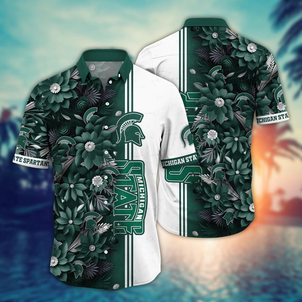 NCAA Michigan State Spartans Hawaiian Shirt Fan Frenzy Aloha Fiesta For Fans NCAA Michigan State Spartans Hawaiian Shirt Fan Frenzy Aloha Fiesta For Fans