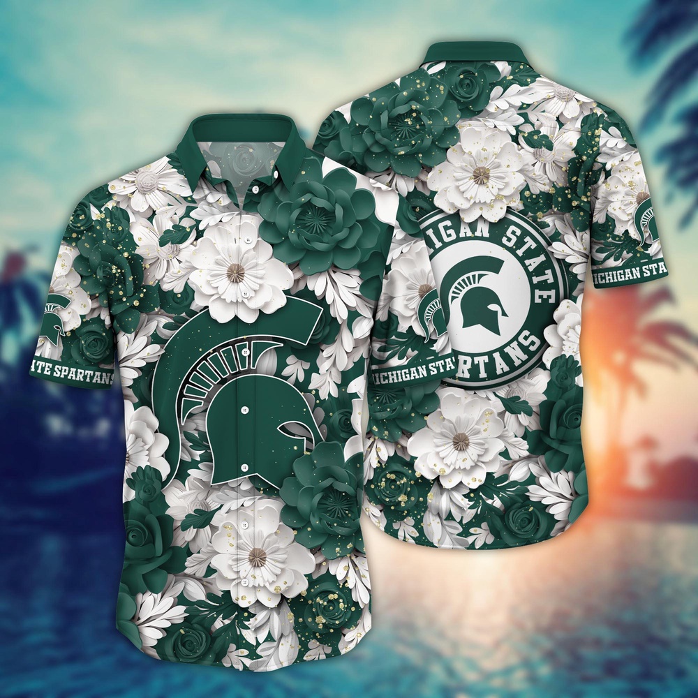 NCAA Michigan State Spartans Hawaiian Shirt Spectacular Aloha Symphony For Fans NCAA Michigan State Spartans Hawaiian Shirt Spectacular Aloha Symphony For Fans