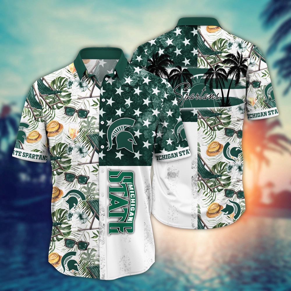 NCAA Michigan State Spartans Hawaiian Shirt Spectator Style Gift For Fans NCAA Michigan State Spartans Hawaiian Shirt Spectator Style Gift For Fans