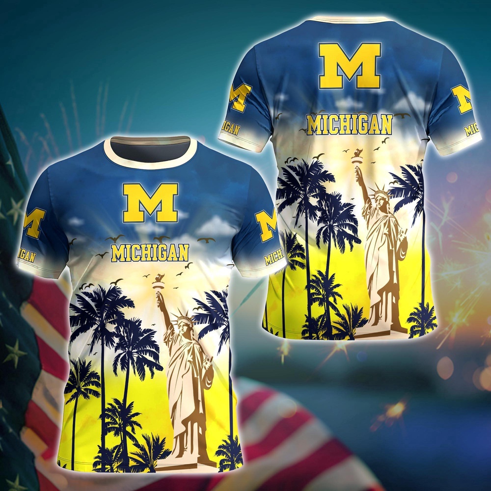 NCAA Michigan Wolverines 3D T-Shirt Chic Campus Vibes Magic For Fans NCAA Michigan Wolverines 3D T-Shirt Chic Campus Vibes Magic For Fans