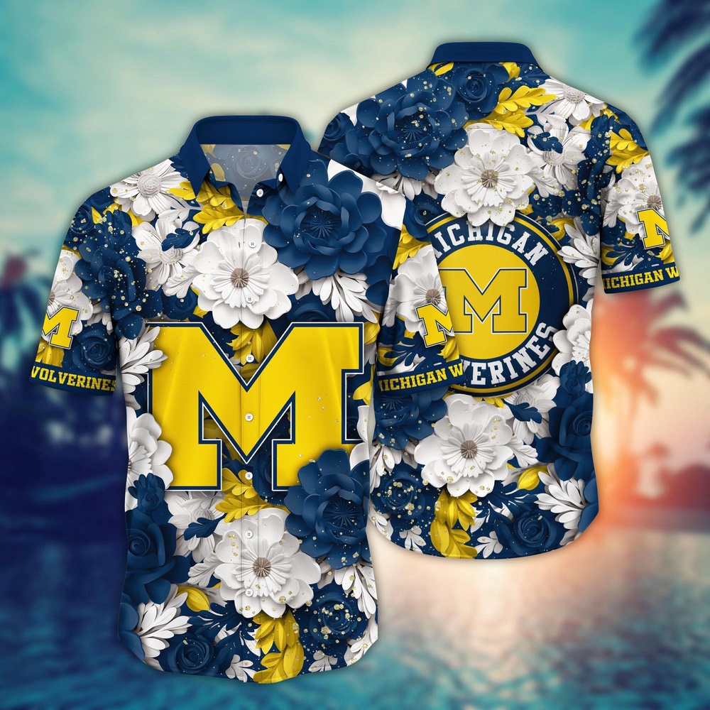 NCAA Michigan Wolverines Hawaiian Shirt Tropical Euphoria For Fans