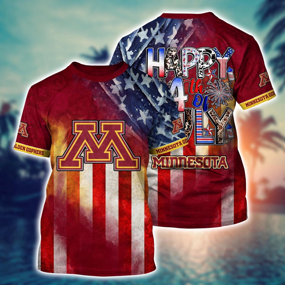 NCAA Minnesota Golden Gophers 3D T-Shirt Athletic Trends For Fans
