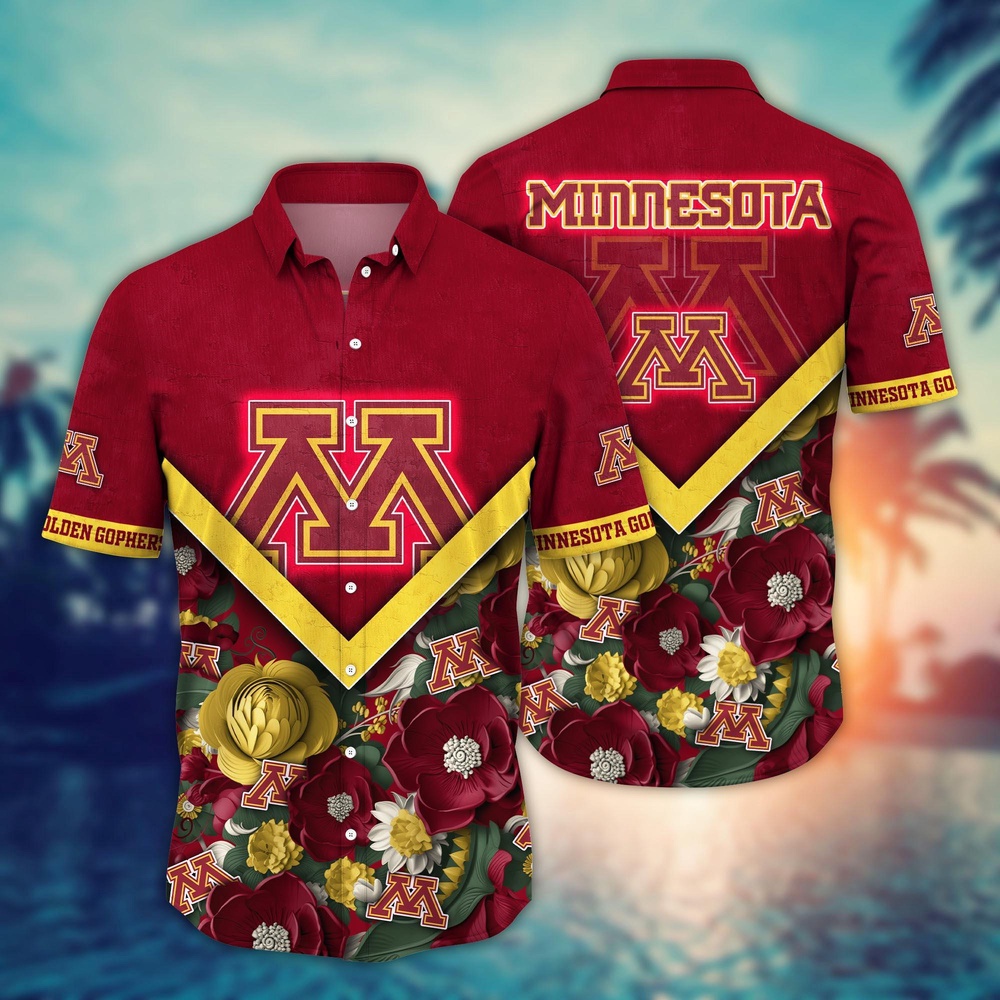 NCAA Minnesota Golden Gophers Hawaiian Shirt Floral Fusion Aloha Bliss For Fans NCAA Minnesota Golden Gophers Hawaiian Shirt Floral Fusion Aloha Bliss For Fans