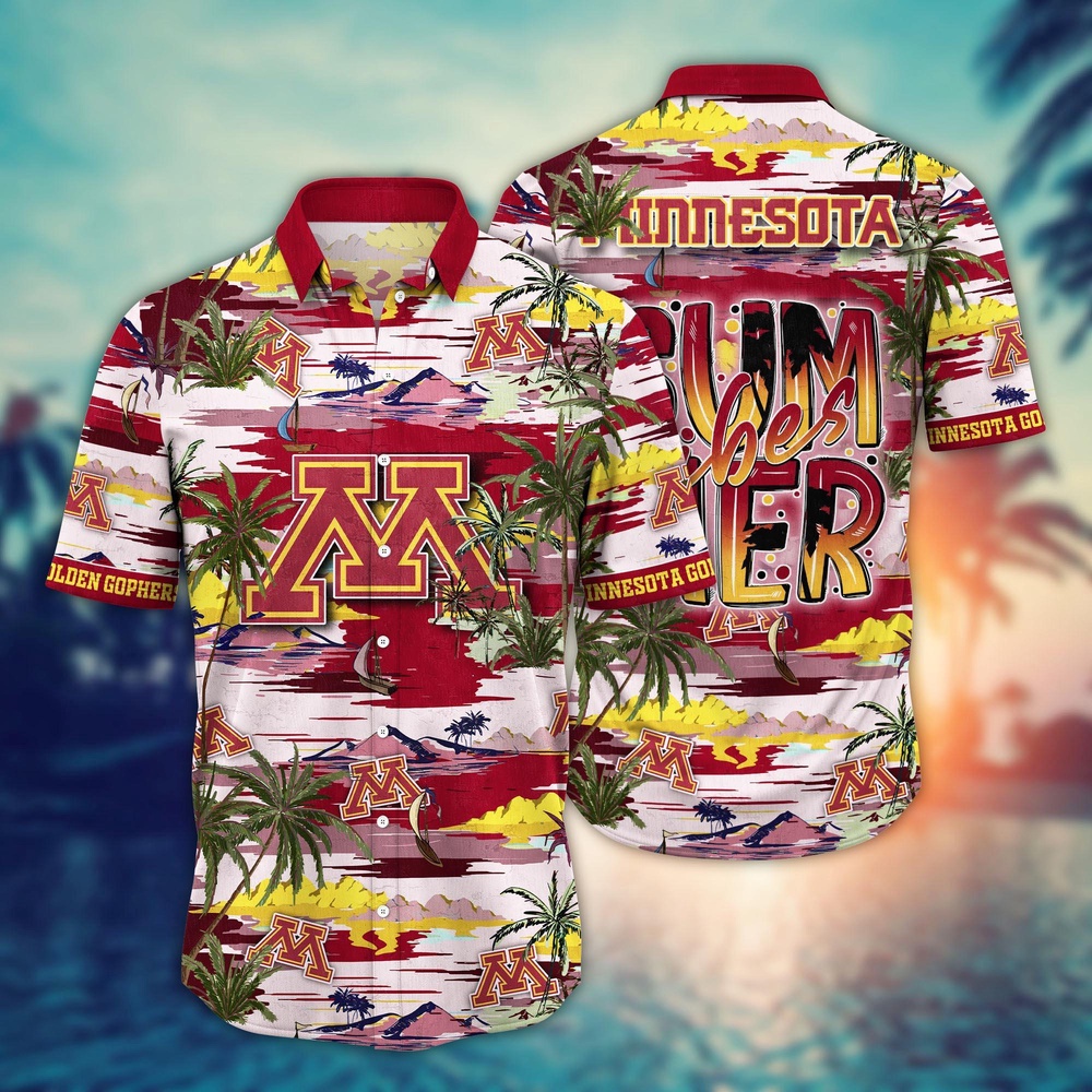 NCAA Minnesota Golden Gophers Hawaiian Shirt Palm Tree Paradise For Sports Fans