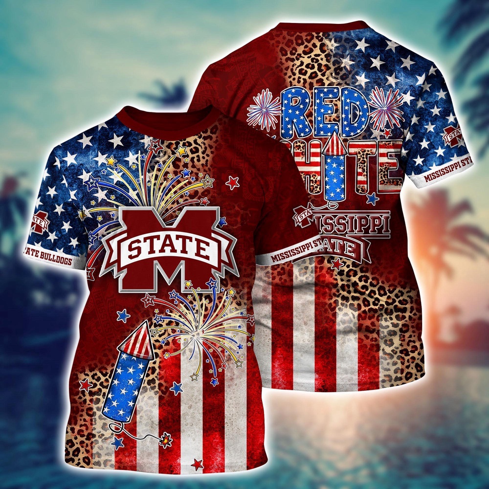 NCAA Mississippi State Bulldogs 3D T-Shirt Sleek Campus Style For Fans NCAA Mississippi State Bulldogs 3D T-Shirt Sleek Campus Style For Fans