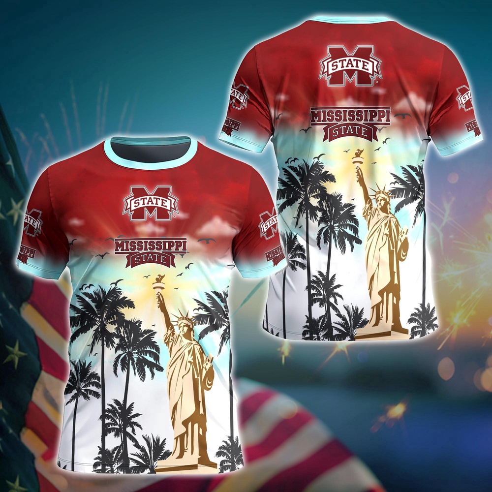 NCAA Mississippi State Bulldogs 3D T-Shirt Tee Parade For Fans