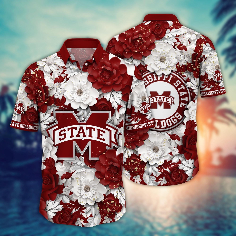 NCAA Mississippi State Bulldogs Hawaiian Shirt Spectacular Aloha Symphony For Fans NCAA Mississippi State Bulldogs Hawaiian Shirt Spectacular Aloha Symphony For Fans