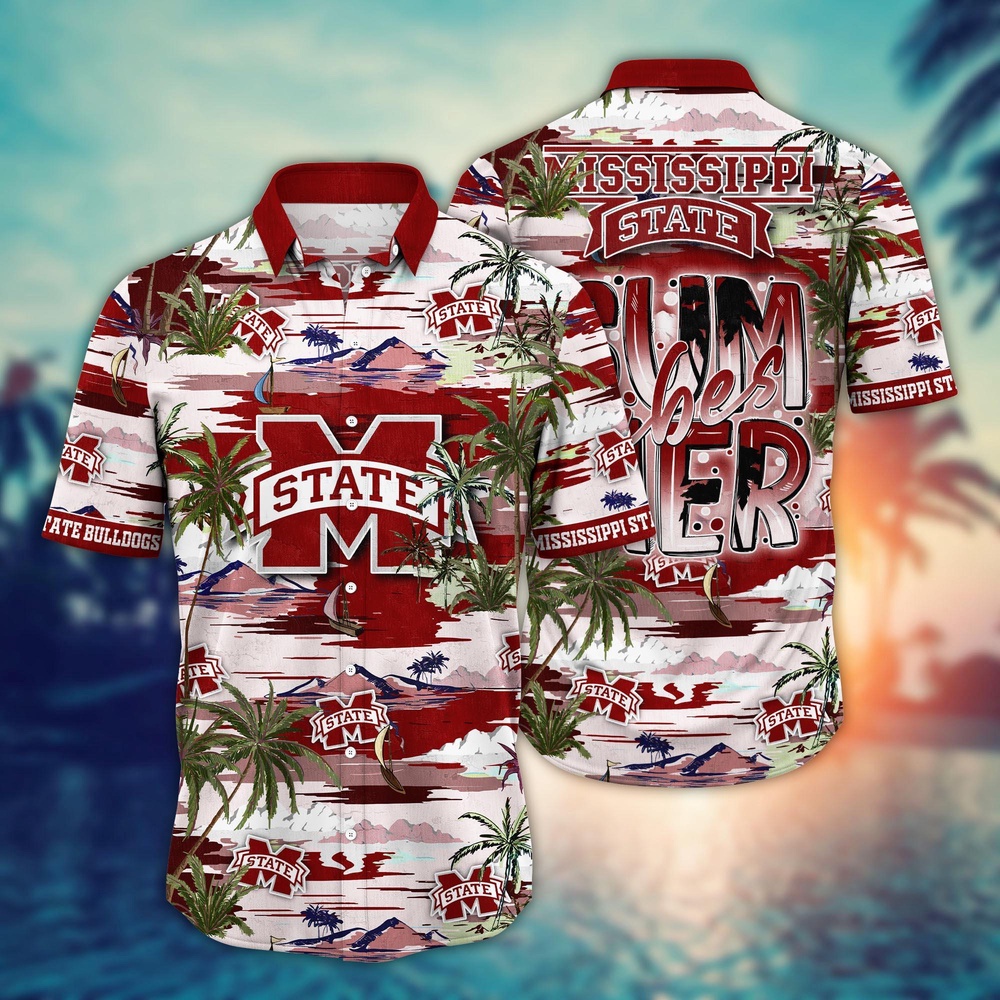 NCAA Mississippi State Bulldogs Hawaiian Shirt Tropical Bliss Brigade For Sports Fans