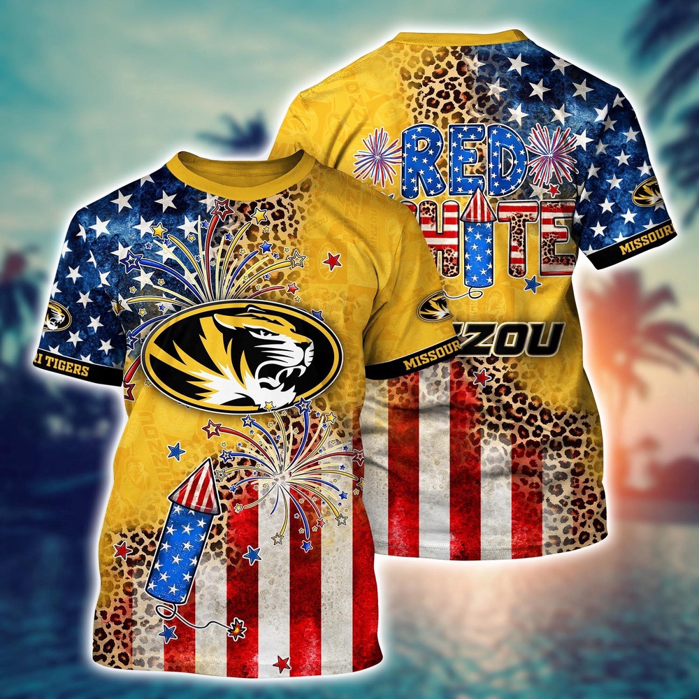 NCAA Missouri Tigers 3D T-Shirt Sleek Layers Elegance For Fans NCAA Missouri Tigers 3D T-Shirt Sleek Layers Elegance For Fans