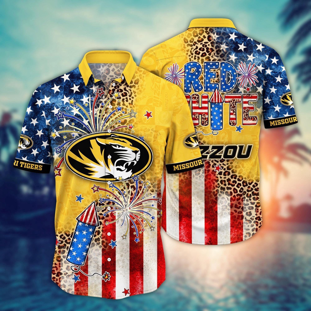NCAA Missouri Tigers Hawaiian Shirt Sideline Serenity Gift For Fans NCAA Missouri Tigers Hawaiian Shirt Sideline Serenity Gift For Fans