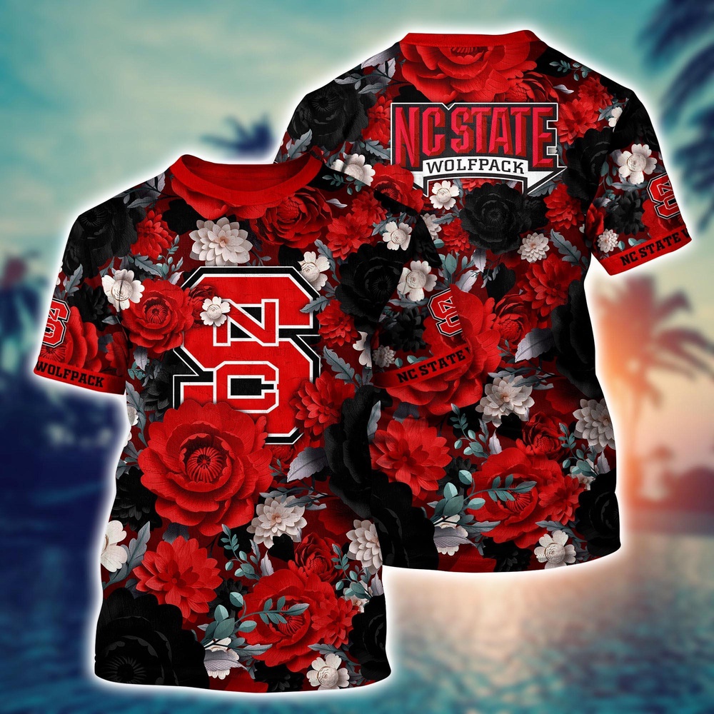 NCAA NC State Wolfpack 3D T-Shirt Sleek Layers Of Bliss For Sports Fans