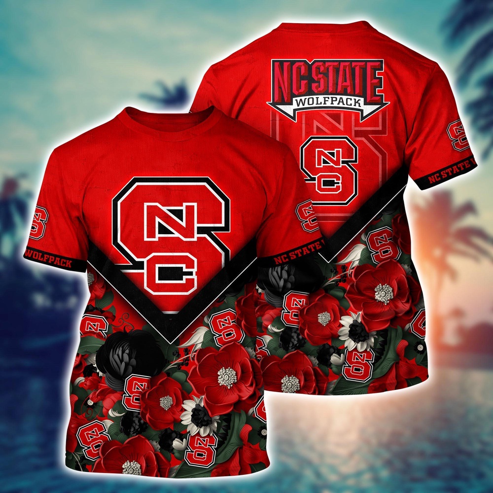 NCAA NC State Wolfpack 3D T-Shirt Sporty Elegance Bliss For Sports Fans NCAA NC State Wolfpack 3D T-Shirt Sporty Elegance Bliss For Sports Fans