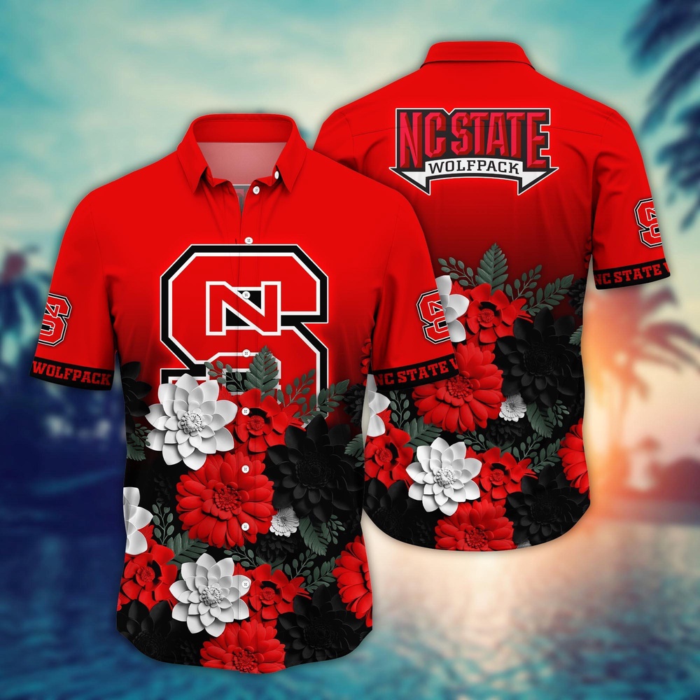 NCAA NC State Wolfpack Hawaiian Shirt Blossom Bliss Cascade For Fans