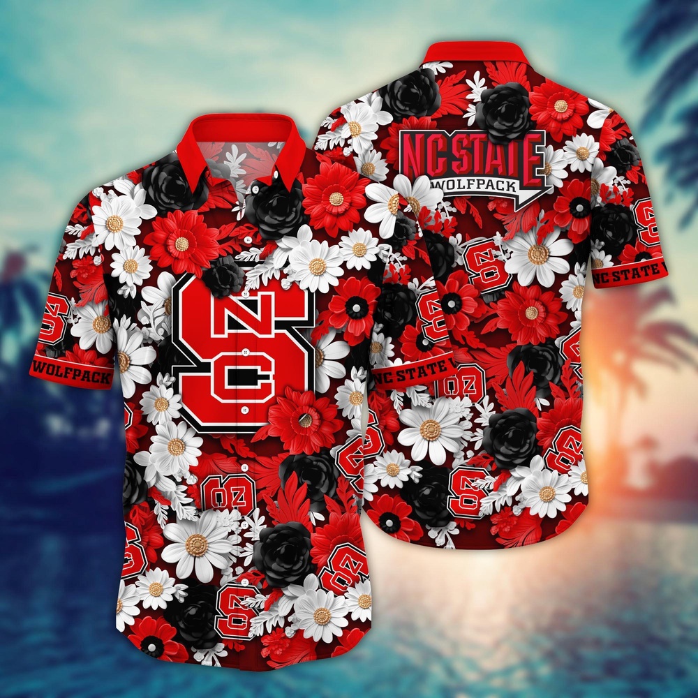 NCAA NC State Wolfpack Hawaiian Shirt Cheerful Bloom Beats For Sports Fans