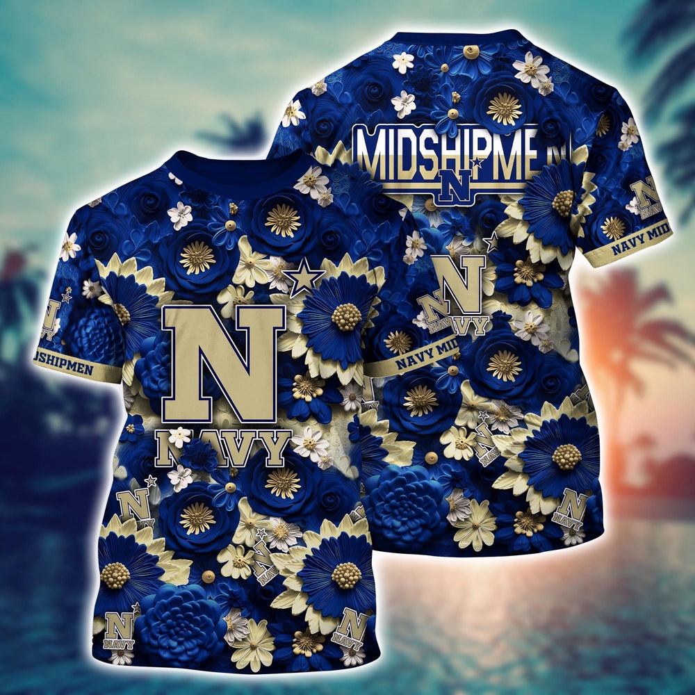 NCAA Navy Midshipmen 3D T-Shirt Euphoria in Every Stitch For Sports Fans