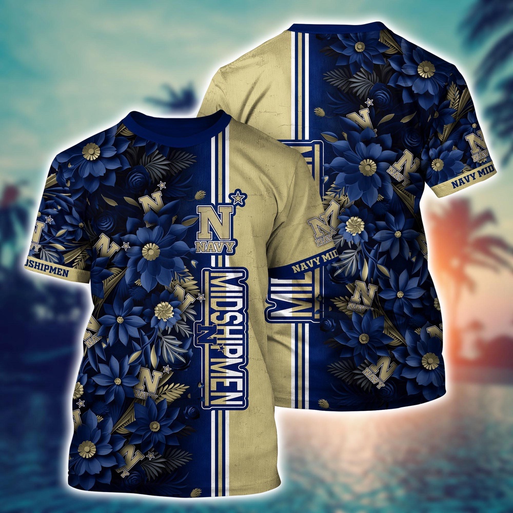 NCAA Navy Midshipmen 3D T-Shirt Forward Streetwear Vibes For Sports Fans