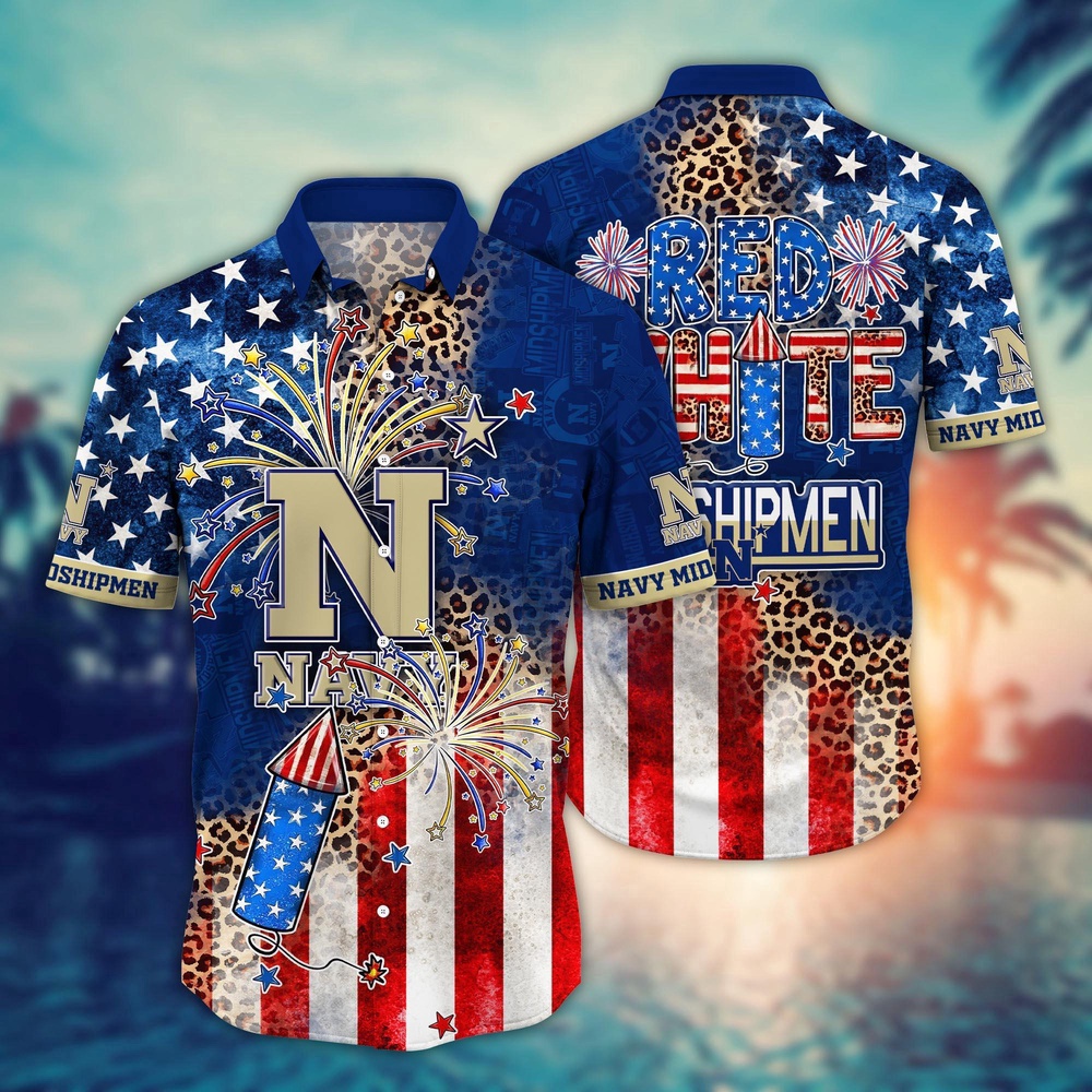 NCAA Navy Midshipmen Hawaiian Shirt Aloha All Star Style Gift For Fans