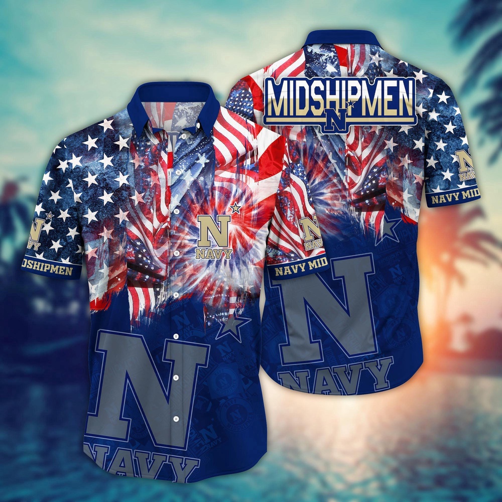 NCAA Navy Midshipmen Hawaiian Shirt Marching Band Bloom Gift For Fans NCAA Navy Midshipmen Hawaiian Shirt Marching Band Bloom Gift For Fans