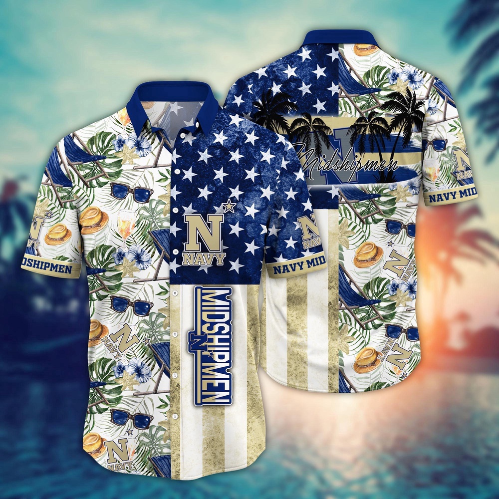 NCAA Navy Midshipmen Hawaiian Shirt Team Pride Paradise Gift For Fans