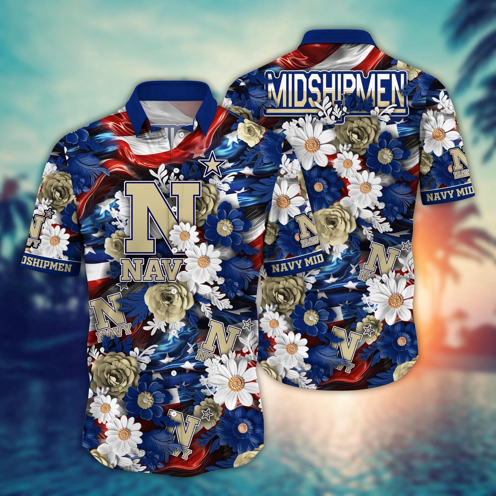 NCAA Navy Midshipmen Hawaiian Shirt Victorious Vibes Gift For Fans NCAA Navy Midshipmen Hawaiian Shirt Victorious Vibes Gift For Fans