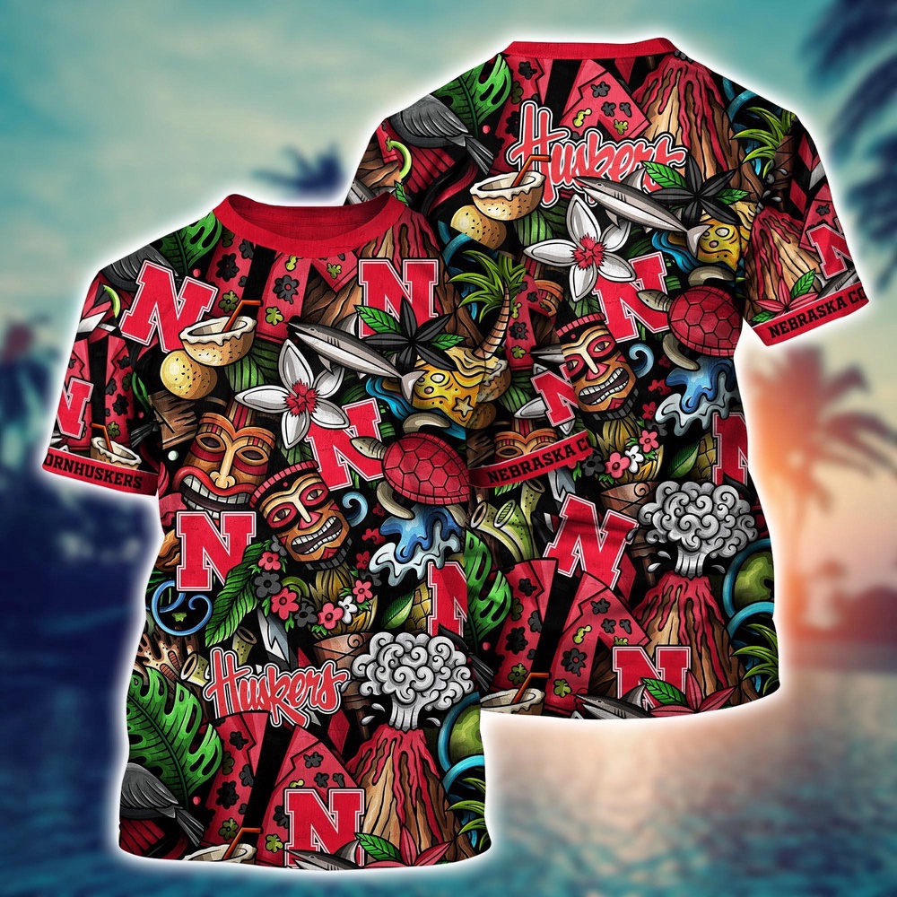 NCAA Nebraska Cornhuskers 3D T-Shirt Fashion Forward Vibes For Fans