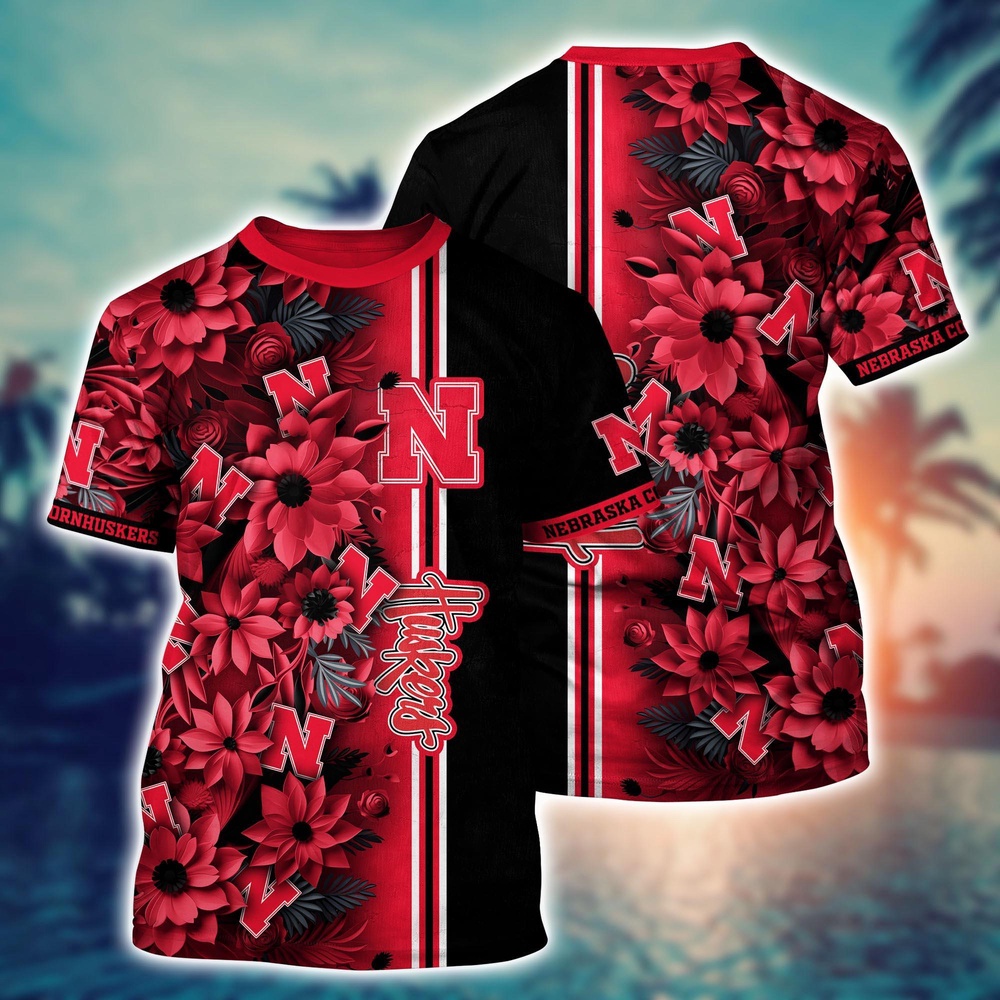 NCAA Nebraska Cornhuskers 3D T-Shirt Fashion Fusion Bliss For Sports Fans NCAA Nebraska Cornhuskers 3D T-Shirt Fashion Fusion Bliss For Sports Fans