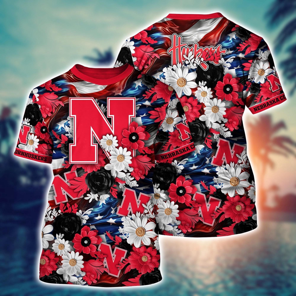 NCAA Nebraska Cornhuskers 3D T-Shirt Fashionable Glamour For Fans NCAA Nebraska Cornhuskers 3D T-Shirt Fashionable Glamour For Fans