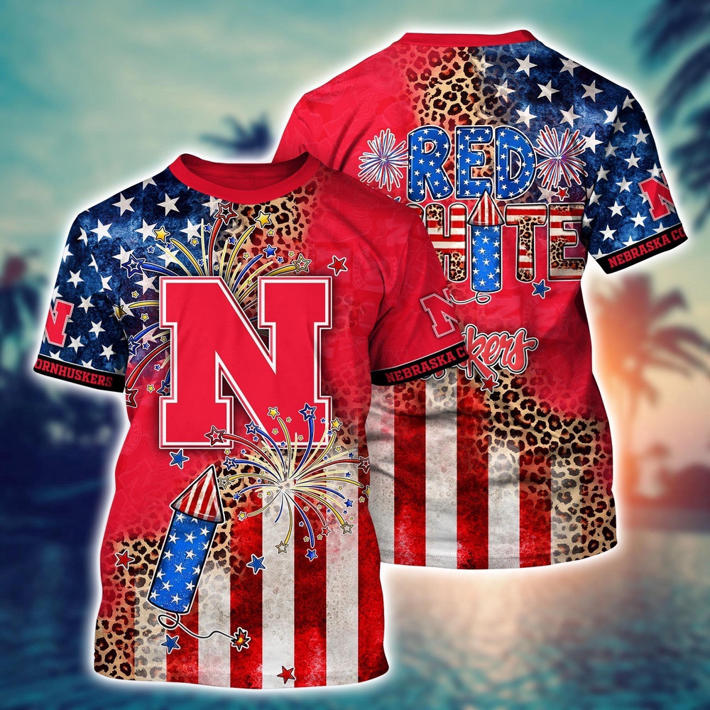NCAA Nebraska Cornhuskers 3D T-Shirt Sleek Layers Elegance For Fans