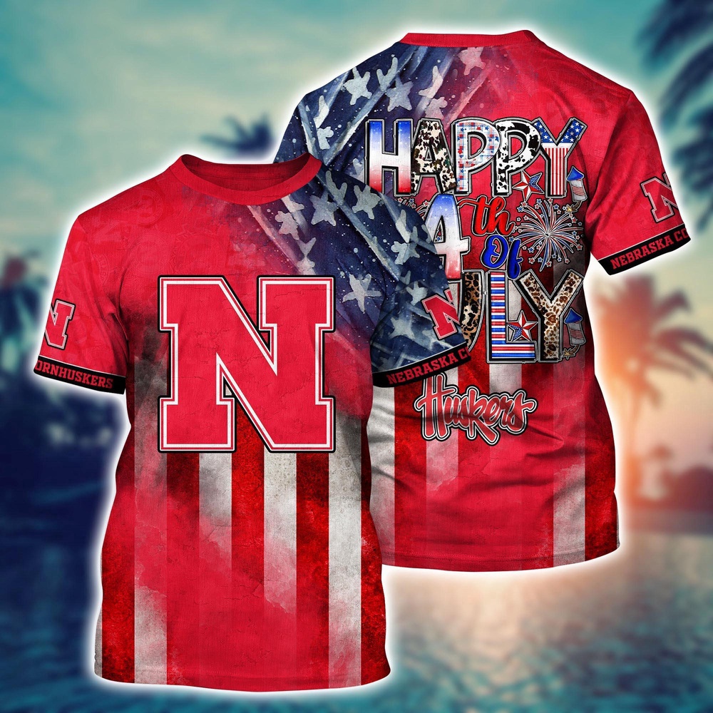 NCAA Nebraska Cornhuskers 3D T-Shirt Sporty Bliss For Fans NCAA Nebraska Cornhuskers 3D T-Shirt Sporty Bliss For Fans