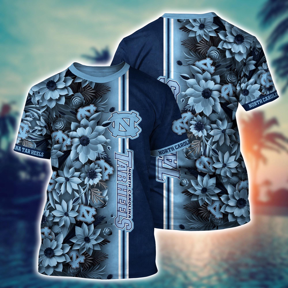 NCAA North Carolina Tar Heels 3D T-Shirt Fashion Fusion Bliss For Sports Fans NCAA North Carolina Tar Heels 3D T-Shirt Fashion Fusion Bliss For Sports Fans