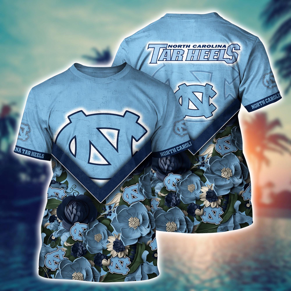 NCAA North Carolina Tar Heels 3D T-Shirt Signature Elegance Threads For Sports Fans NCAA North Carolina Tar Heels 3D T-Shirt Signature Elegance Threads For Sports Fans