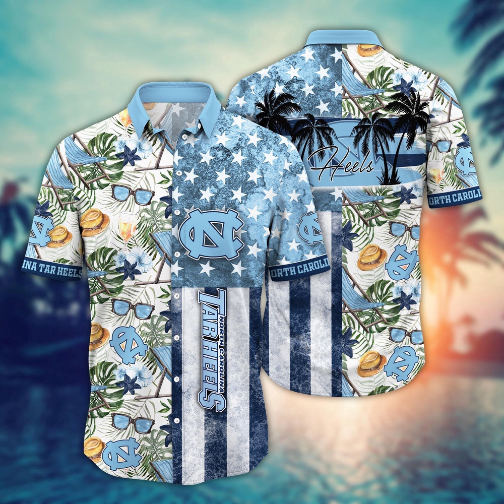 NCAA North Carolina Tar Heels Hawaiian Shirt Glory Garden Gift For Fans NCAA North Carolina Tar Heels Hawaiian Shirt Glory Garden Gift For Fans
