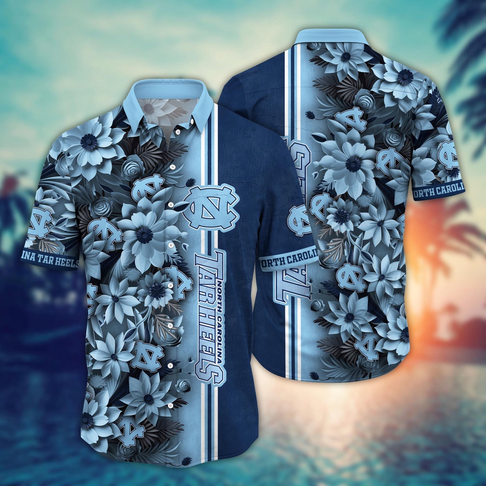 NCAA North Carolina Tar Heels Hawaiian Shirt Paradise Found For Fans NCAA North Carolina Tar Heels Hawaiian Shirt Paradise Found For Fans
