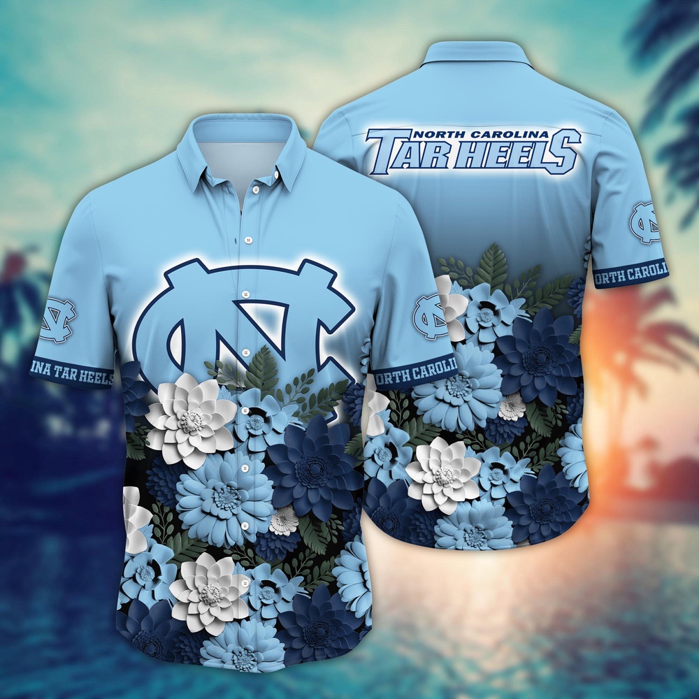 NCAA North Carolina Tar Heels Hawaiian Shirt Spectacle Swing For Fans NCAA North Carolina Tar Heels Hawaiian Shirt Spectacle Swing For Fans