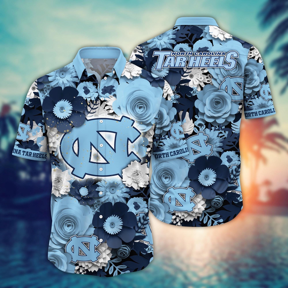 NCAA North Carolina Tar Heels Hawaiian Shirt Tropic Tunes For Fans
