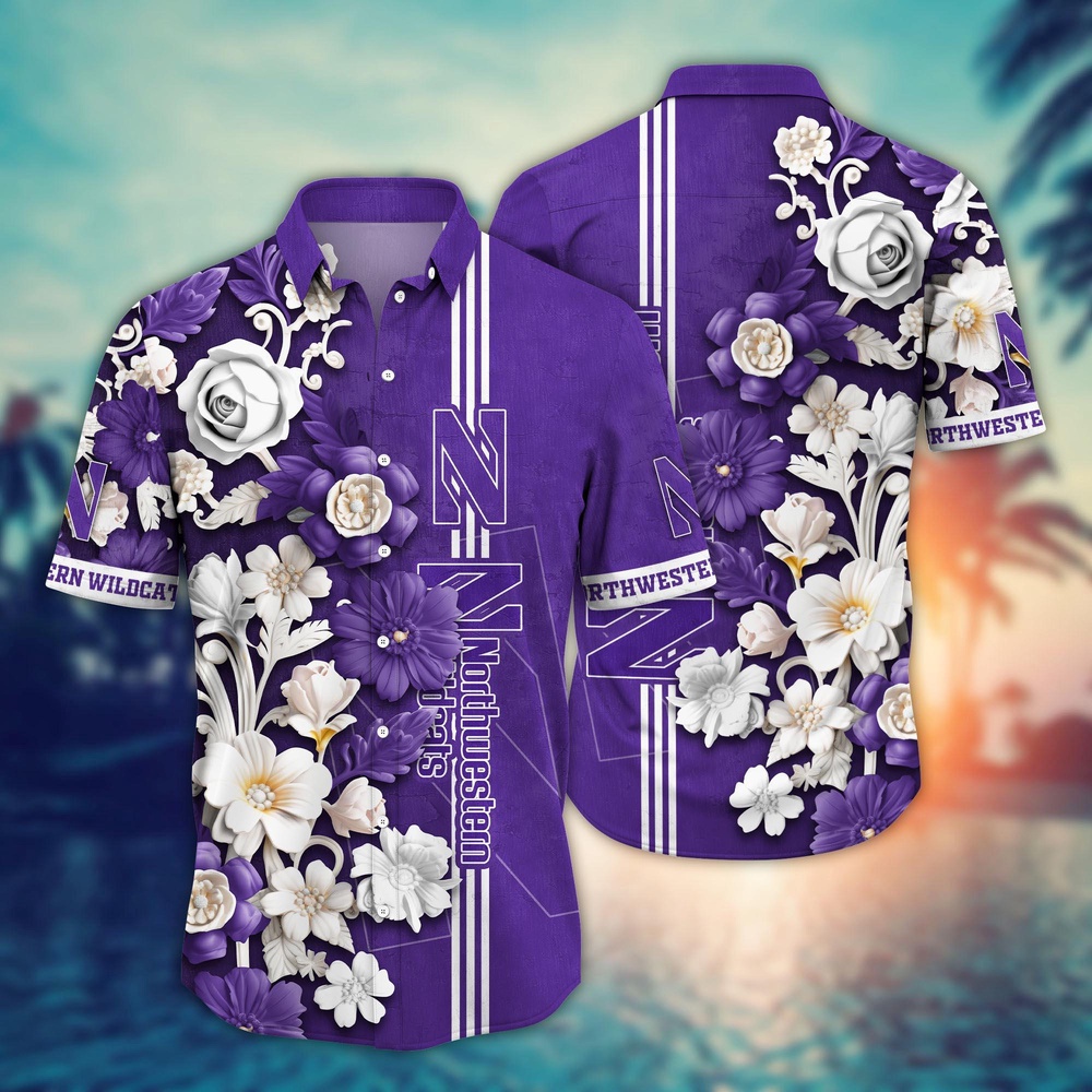 NCAA Northwestern Wildcats Hawaiian Shirt Fusion Delight For Sports Fans NCAA Northwestern Wildcats Hawaiian Shirt Fusion Delight For Sports Fans