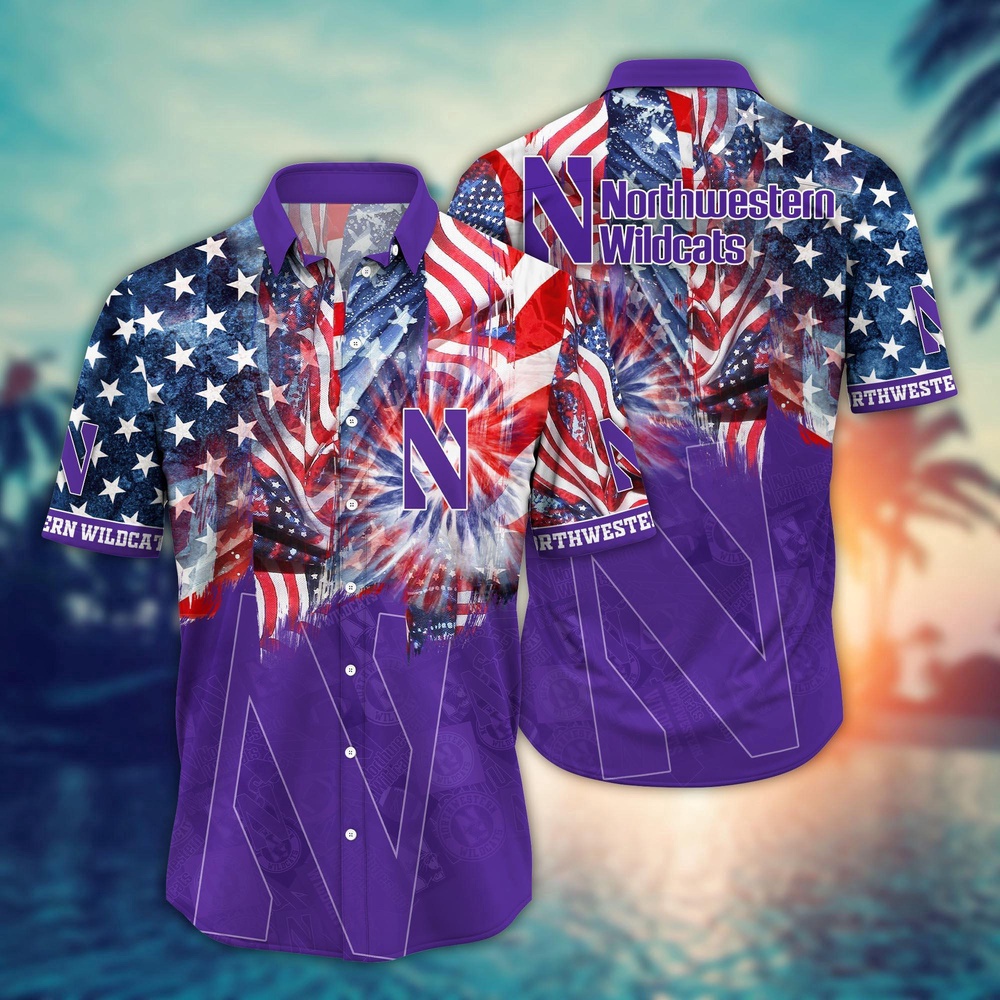 NCAA Northwestern Wildcats Hawaiian Shirt Sideline Bloom Gift For Fans NCAA Northwestern Wildcats Hawaiian Shirt Sideline Bloom Gift For Fans