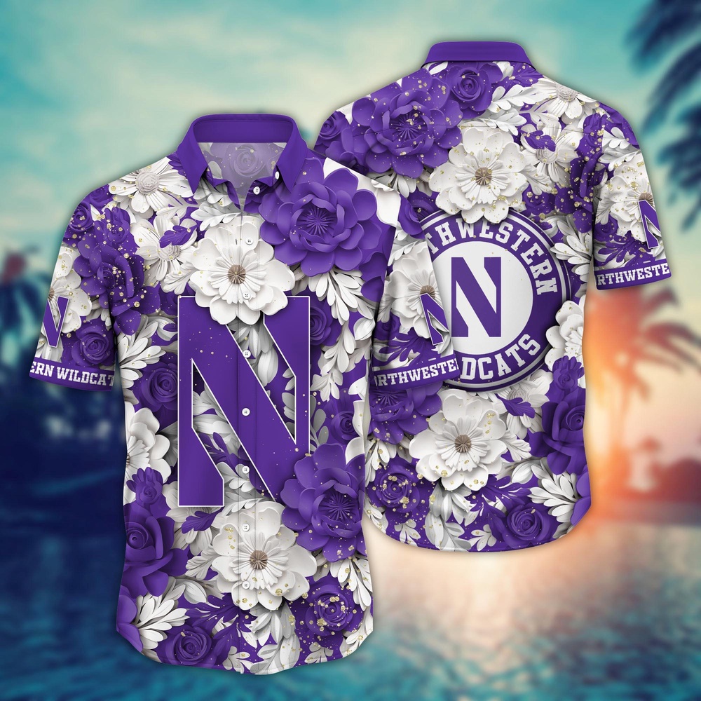 NCAA Northwestern Wildcats Hawaiian Shirt Spectacular Aloha Symphony For Fans NCAA Northwestern Wildcats Hawaiian Shirt Spectacular Aloha Symphony For Fans
