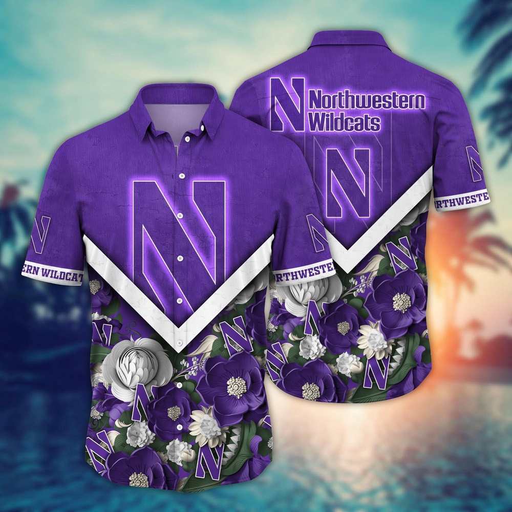 NCAA Northwestern Wildcats Hawaiian Shirt Tropic Twist For Fans