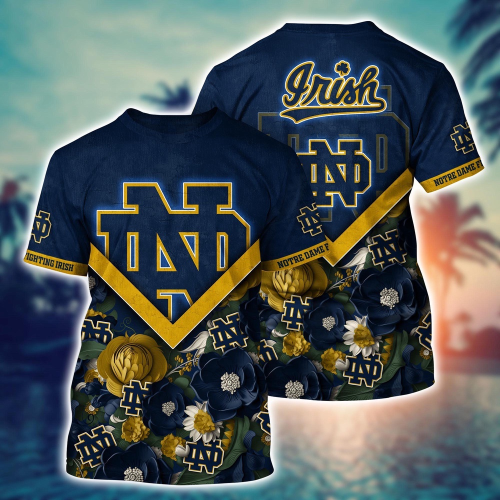 NCAA Notre Dame Fighting Irish 3D T-Shirt Champion Comfort Fashion For Sports Fans