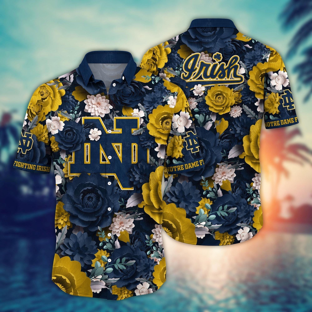 NCAA Notre Dame Fighting Irish Hawaiian Shirt Champion Bloom Parade For Fans