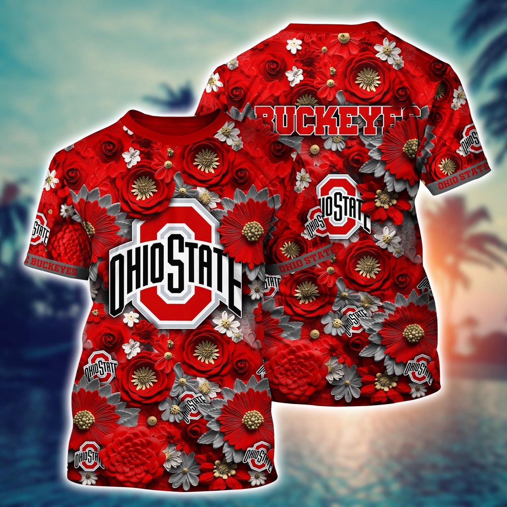 NCAA Ohio State Buckeyes 3D T-Shirt Athletic Aura Trends For Sports Fans NCAA Ohio State Buckeyes 3D T-Shirt Athletic Aura Trends For Sports Fans