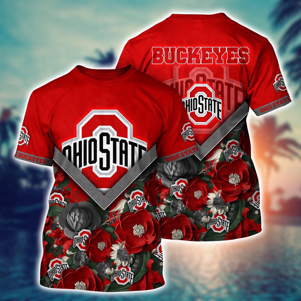 NCAA Ohio State Buckeyes 3D T-Shirt Champion Comfort Fashion For Sports Fans