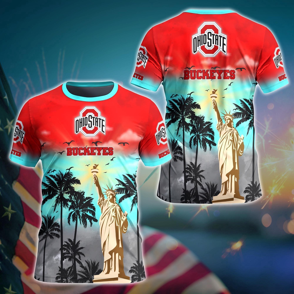 NCAA Ohio State Buckeyes 3D T-Shirt Tee Parade For Fans NCAA Ohio State Buckeyes 3D T-Shirt Tee Parade For Fans